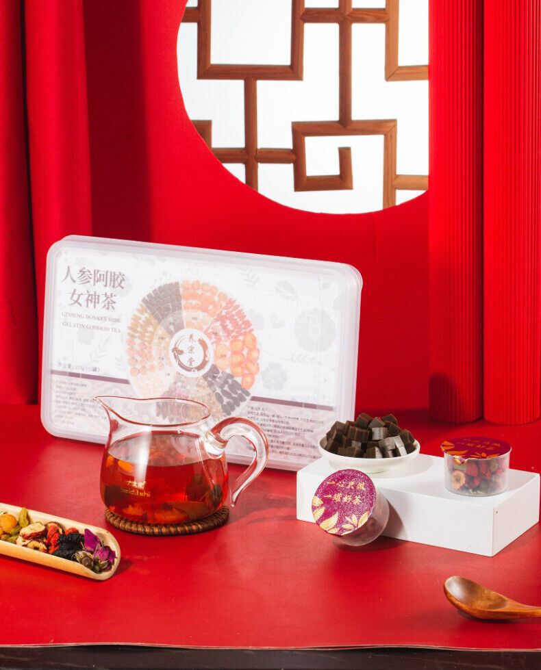 HelloYoung 15 cans/box ginseng ass hide glue goddess tea black ginseng life nourishing tea