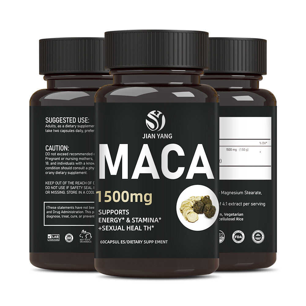 100% Natural Maca Capsules 60 Capsules Vegetarian Capsules
