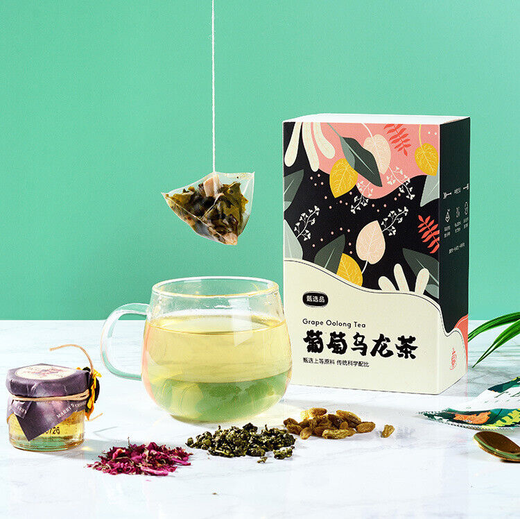 HelloYoung Grape Oolong Tea Flavored Tea Bag Japanese Grape Oolong Tea