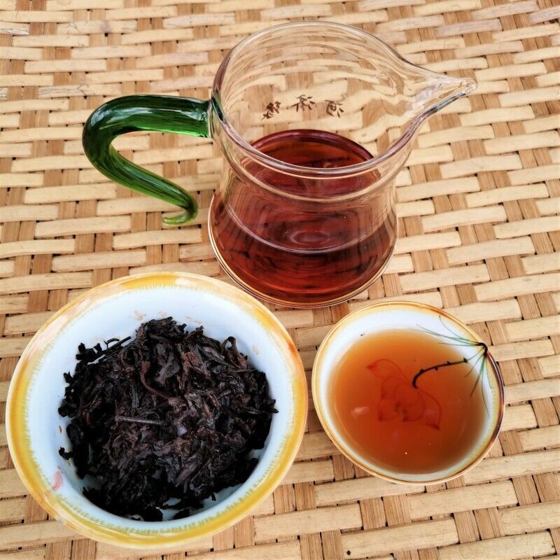 357g/12.59oz Organic Peacock Puerh Ripe Tea Cake Premium Pu'er Black Tea