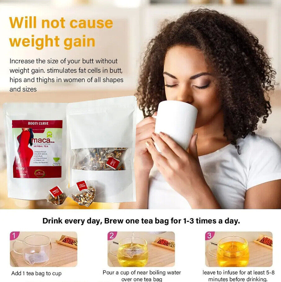 butt black maca fenugreek booty curve maca plus herbal tea