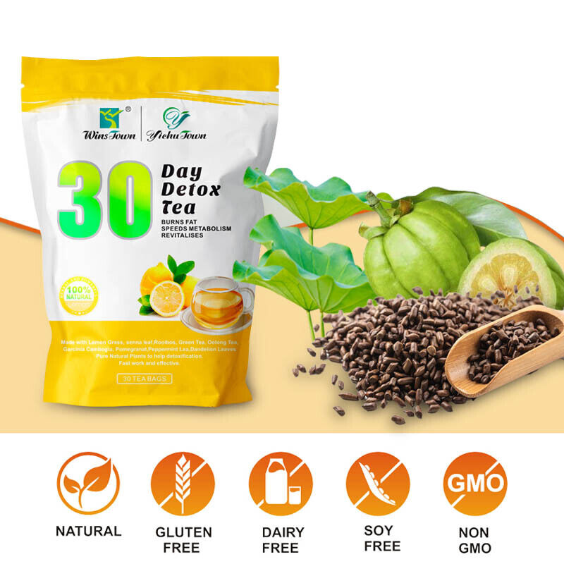 Lemon Flavor 30Days Detox Slimming Tea Loss Weight Boost Metabolism 3g*30bags