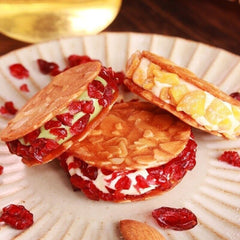 Cranberry Nougat Peach Almond Cookies Delicious Sharing Snack