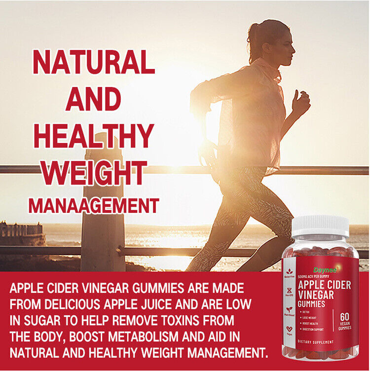 Vitamin B12 Apple Cider Vinegar Gummies Detox Boost 60 Vegan Capsules