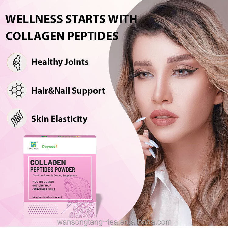 Kollagen Peptide Pulver Drink Whitening Glow Enzyme Proteine Pulver 6g*20bags