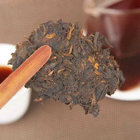 Chinese Good Taste Shu Puer Tea Cake 357G Yunnan Qizi Bing Fermented Puerh Cha