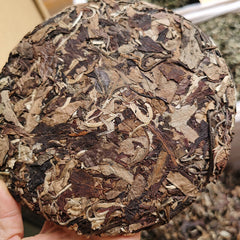 357g Hand Made Graphite Pressed Old White Tea Tea Cake  Organic Yunnan White Tea