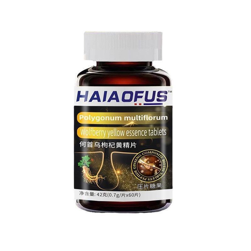 He Shou Wu Ginseng Yellow Essence Tablet Hair Tonic Oral Pressure Candy60Tablets