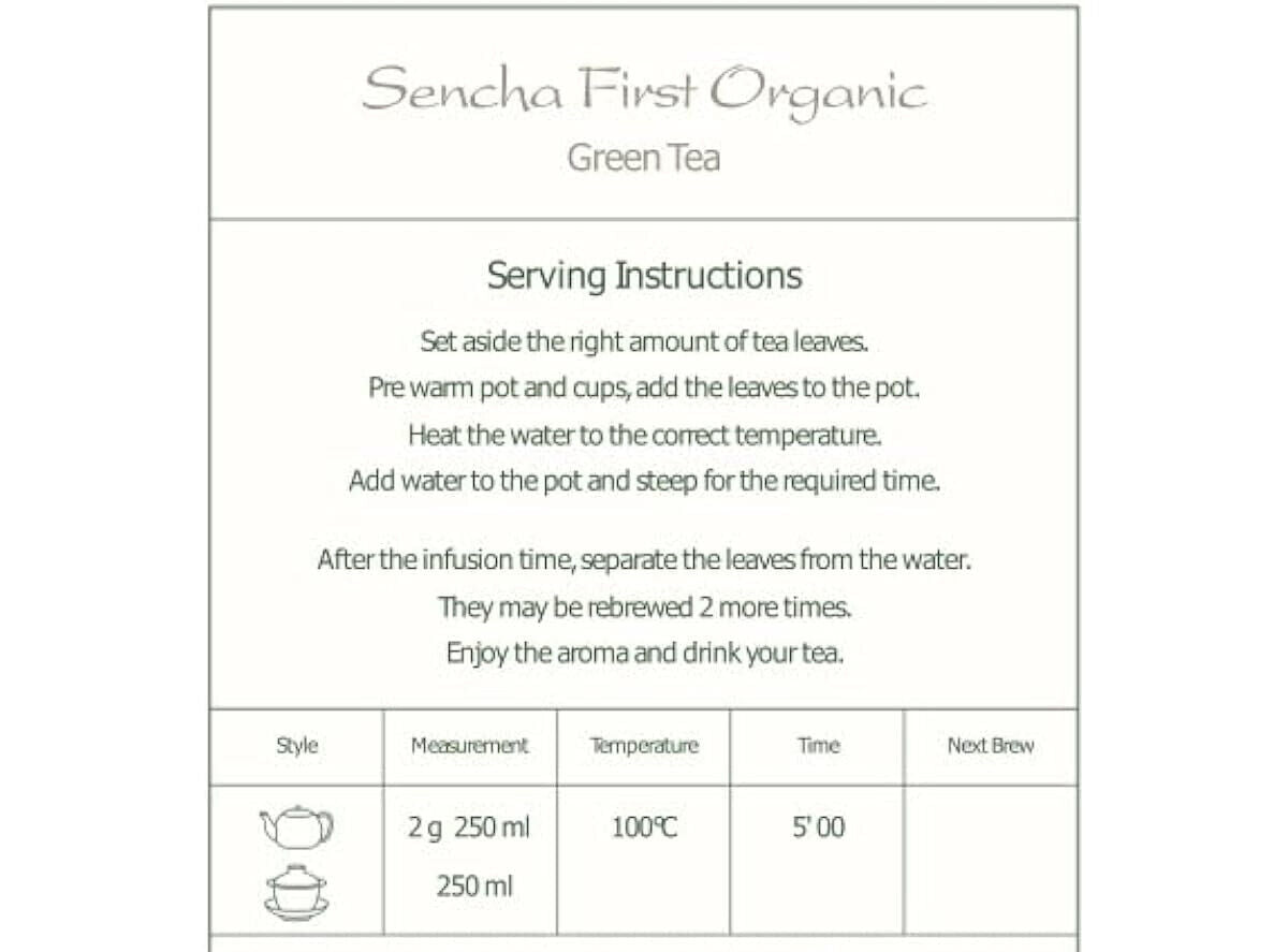 Sencha Organic Green Tea Japan - Sen Ca - Sencha Green Tea Organic Tea