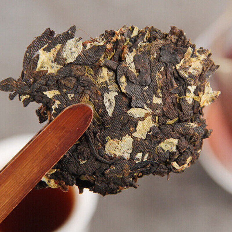 HelloYoung 100g*5 Pu-erh Tea Jasmine Tea Cake Pu-erh Ripe Tea Weight Loss Health