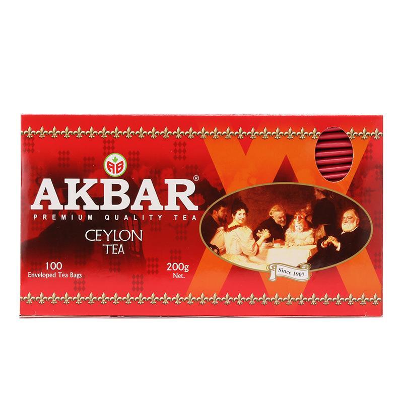 High Mountain Selected Ceylon Black Green Tea 100 Pcs AKBAR Sri Lanka Bagged Tea