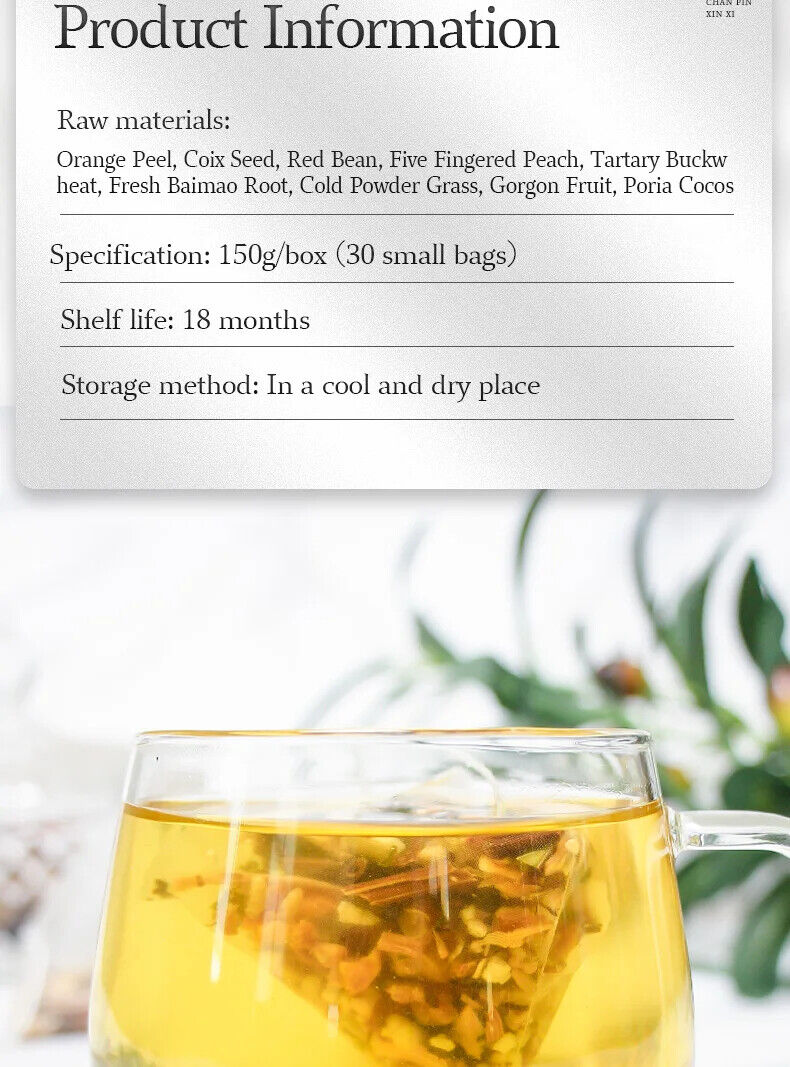 Five Finger Peach Poria Cocos Xiancao Tea Healthy Herb Tea Bag 150g/5.29oz