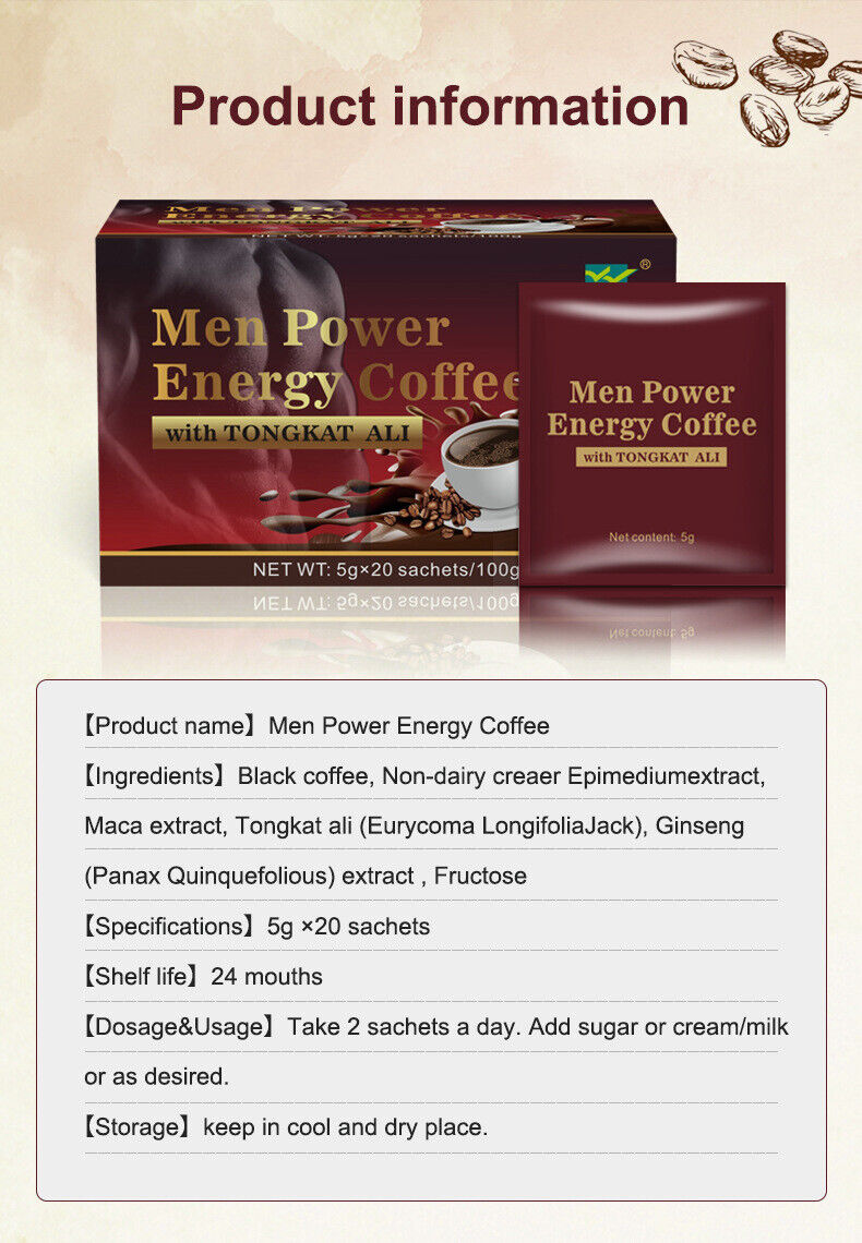 100g Energy Coffee – Boosting Blend for Vitality & Stamina Winstown Men's Power