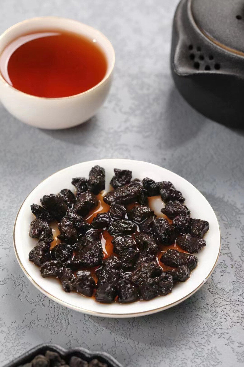 Yunnan Menghai Puerh Ripe Tea Glutinous Rice Fragrance Crushed Silver 500g