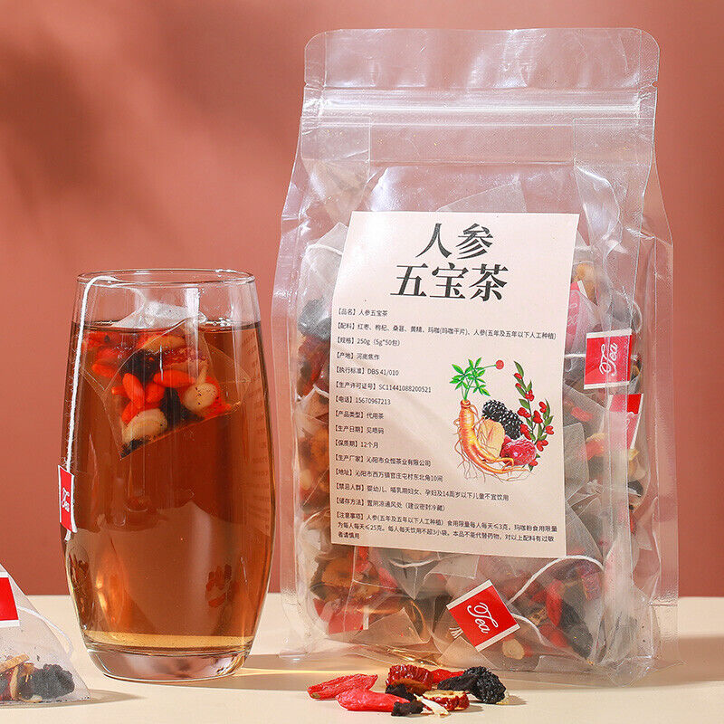 Men's Kidney Tea Herbal Health Tea Ginseng Five Treasures Tea