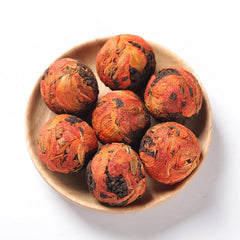 10Pcs Handmade Mix Dried Flower Fermented Cooked Puerh Tea Ball Blooming Tea