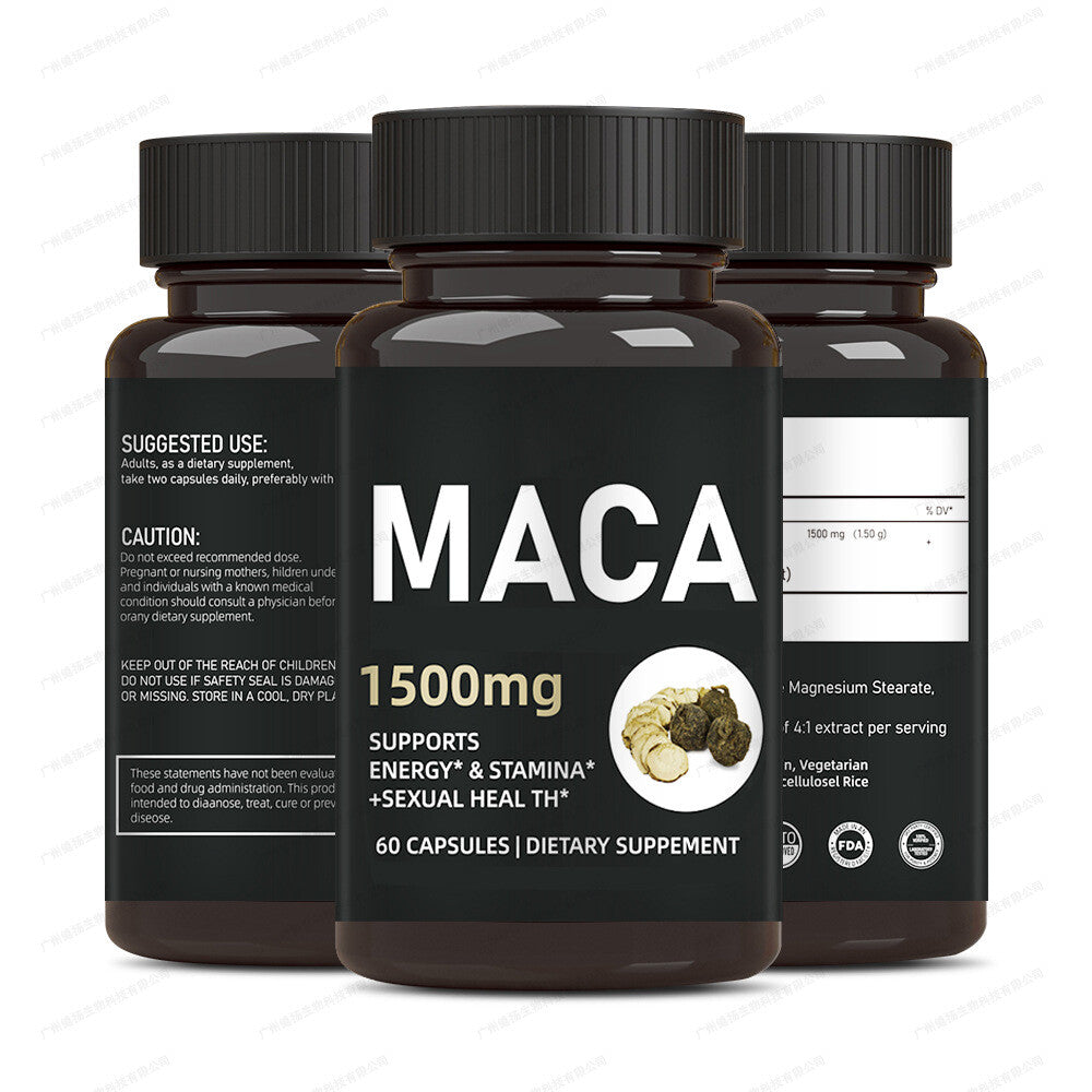 100% Natural Maca Capsules 60 Capsules Vegetarian Capsules