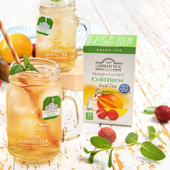 Man Mango Lychee Flavored Green Tea Cold Brew 20 Teabags Boxed Fruit Tea Bags