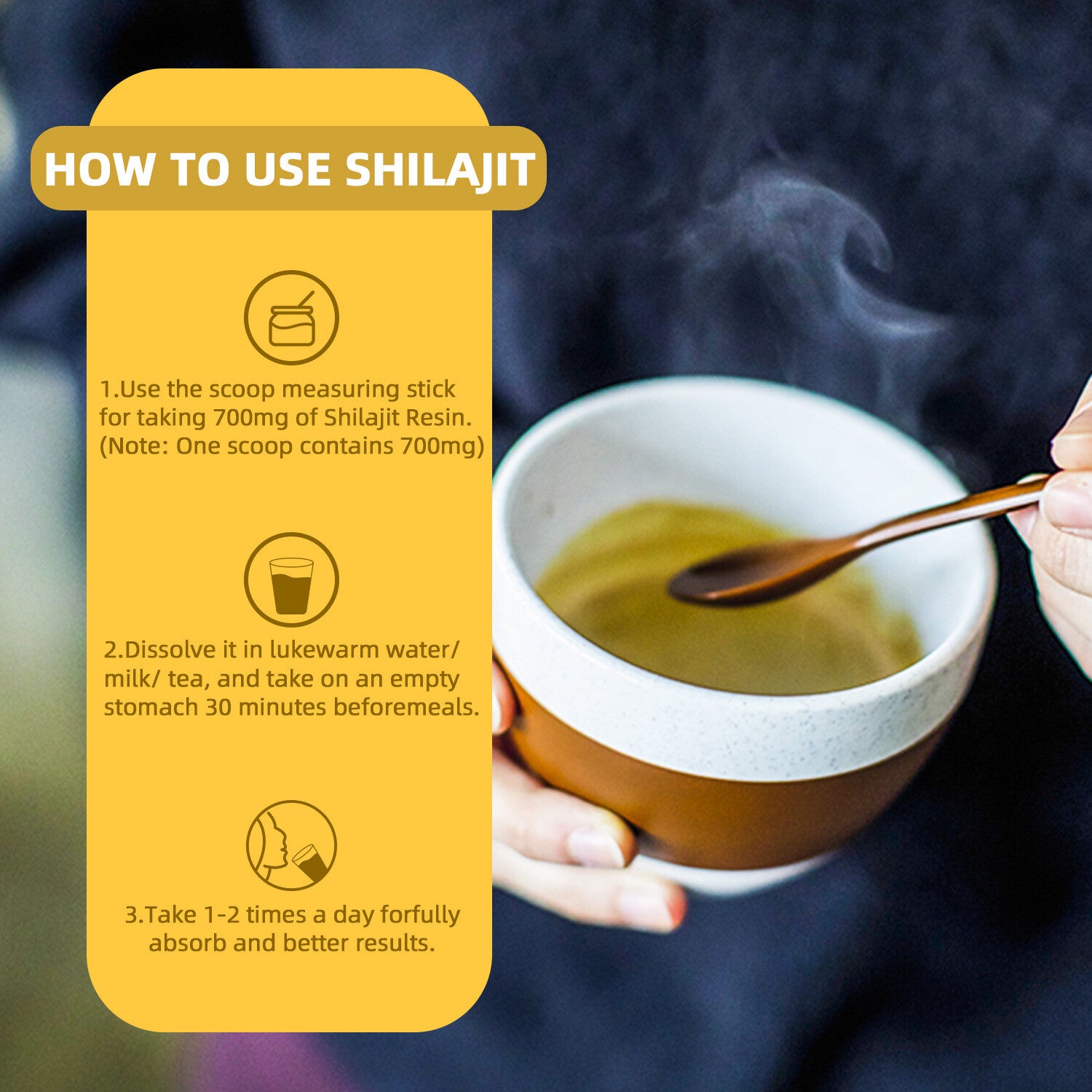 Himalayan Shilajit Resin, 50g 100% Pure, Lab Tested, Safest & Highest Potency