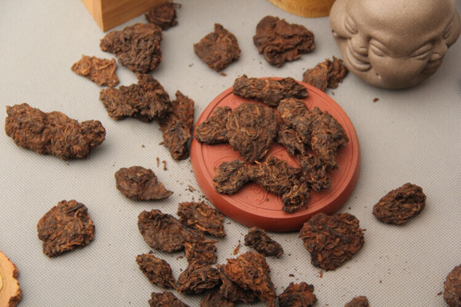 Supreme Aged Golden Buds Lao Cha Tou Pu'er Pu-erh Loose Tea Puer Ripe Shu 250g