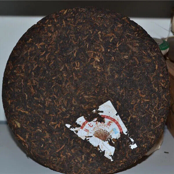 Puer Cooked Tea Cake Large Tree Menghai Qi Zi Bing Cha Famous Yunnan Pu Erh 357G