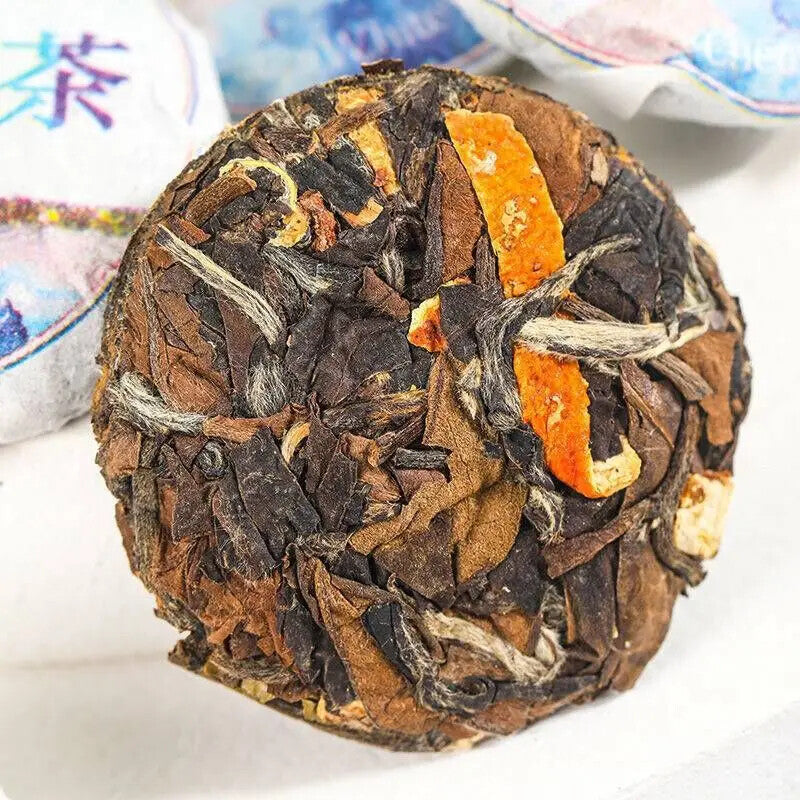 Fuding Orange Peel Shoumei Cake Opera Chenpi White Tea Mini White Tea Cake 250g