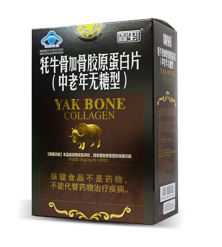 Yak Bone Plus Bone Collagen Tablets Sugar Free Chewable Calcium 90 Tablets
