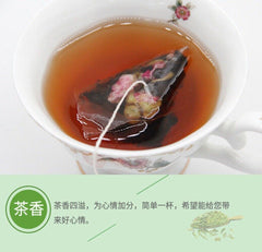 15 Bags Rose Pu'er Tea Chinese Pu-erh Black Tea Triangle Tea Bags