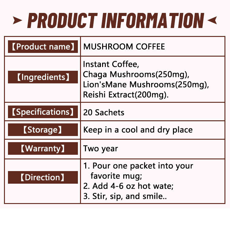 Hot Sell ! Instant Mushroom Coffee, Mushroom Coffee