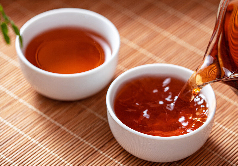 357 Grams Menghai Flavor Pu'er Tea Ripe Tea Cake Brown Yunnan Qizi Cake Tea