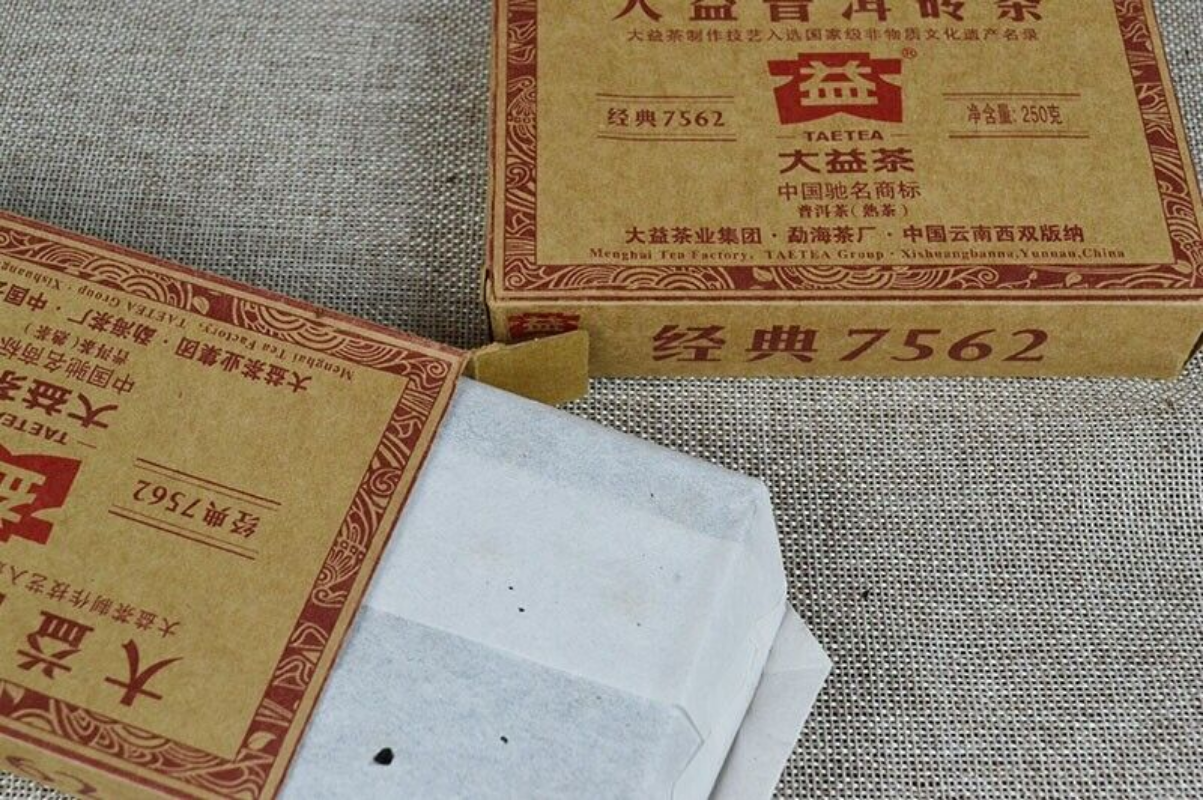 250g Yunnan Menghai 7562 TAETEA Dayi Tea Pu-erh Brick Tea Ripe Ecology Puer Tea