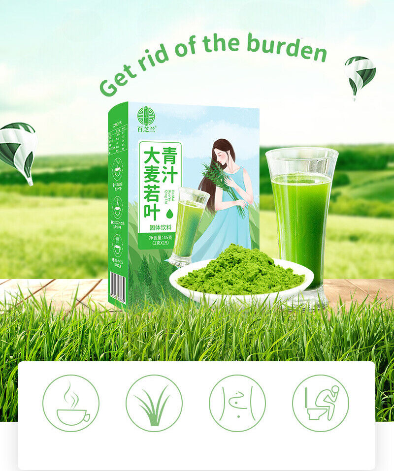 Barley Green Juice High Dietary Fiber Probiotic Green Juice Powder 45g 3g*15bags