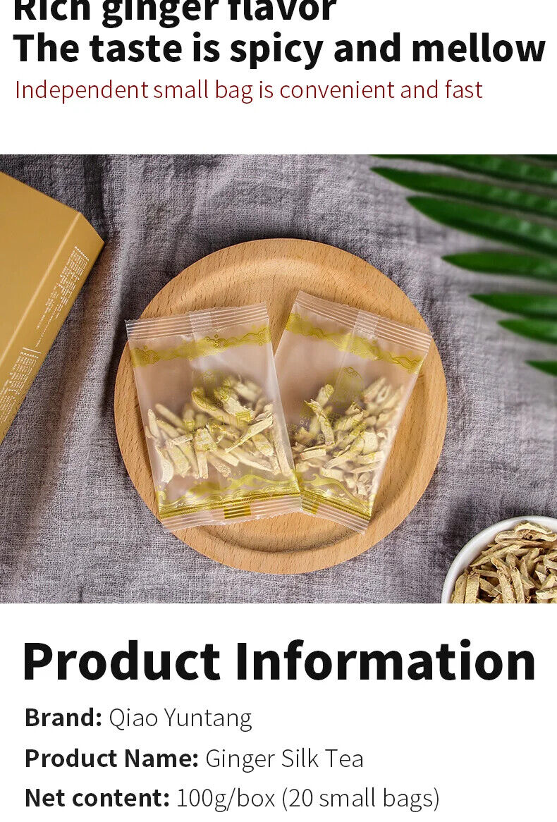 Ginger Silk Tea Healthy Herb Tea Bag 100g/3.52oz