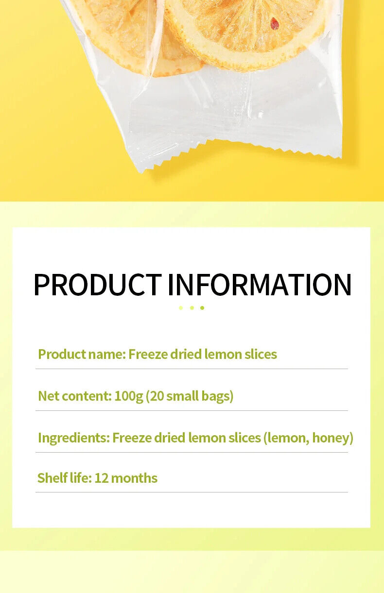 Freeze Dried Lemon Slices Healthy Herb Tea Bag 100g/3.52oz