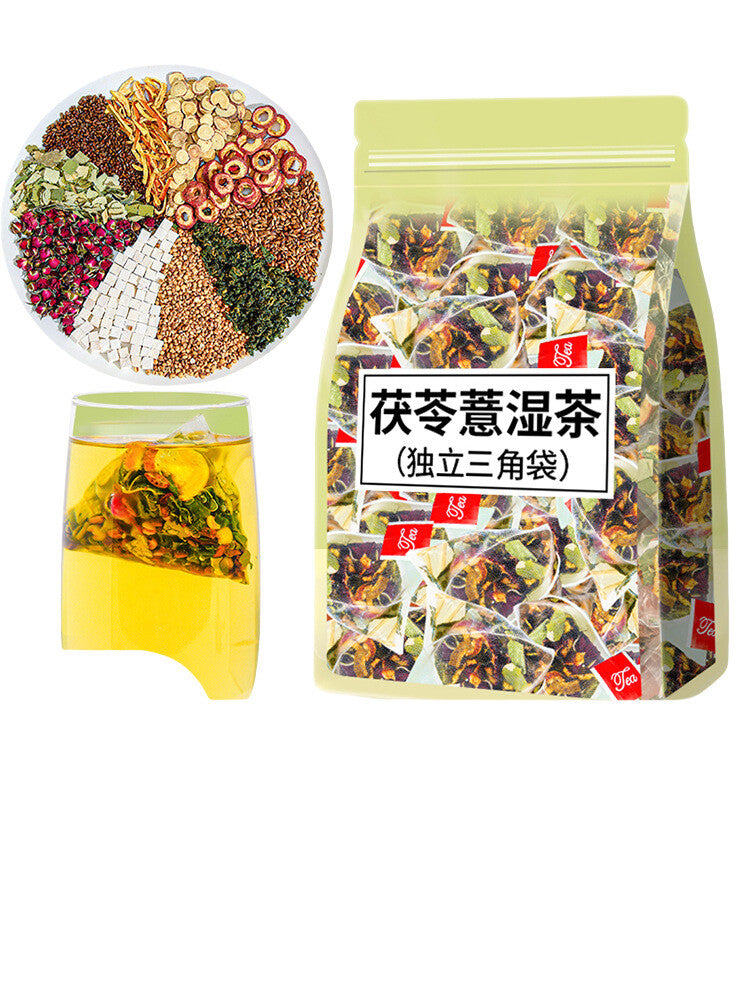 Womens Detox Weight Loss Tea Poria Coix Hawthorn Lotus Leaf