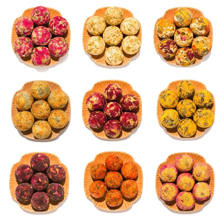10 Pcs Handmade Health Tea Blooming Tea Mix Dried Flower Tea Ball