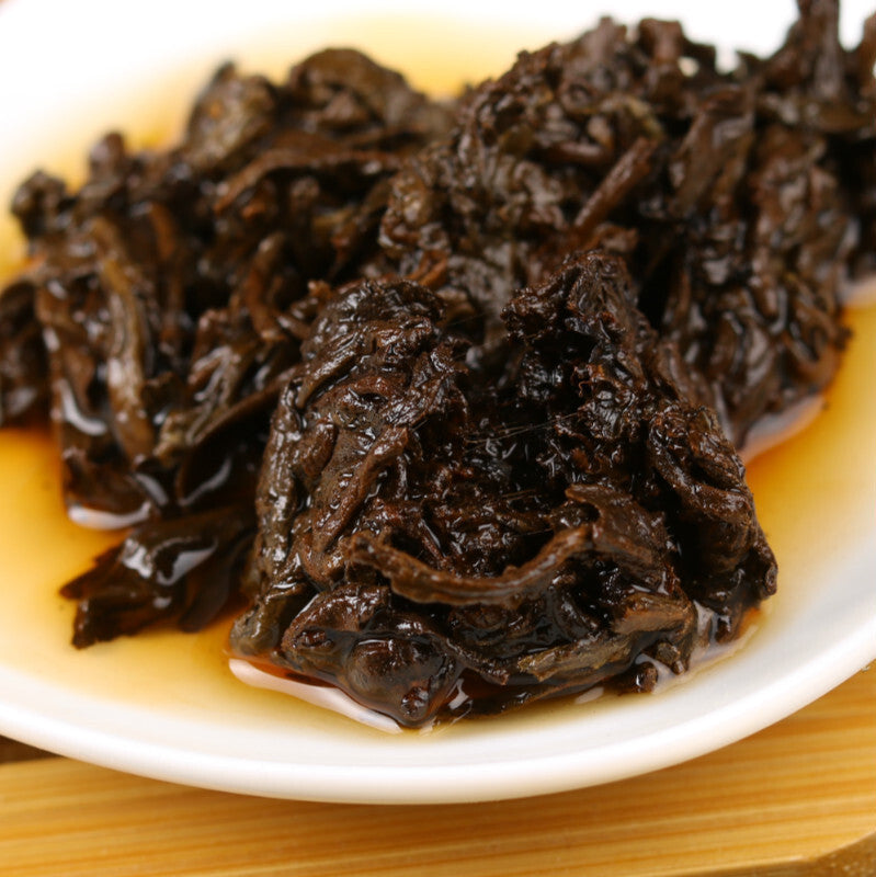 Black Tea Puerh Tea,Golden Bud Old Tea Head Menghai Ripe Tea 500g