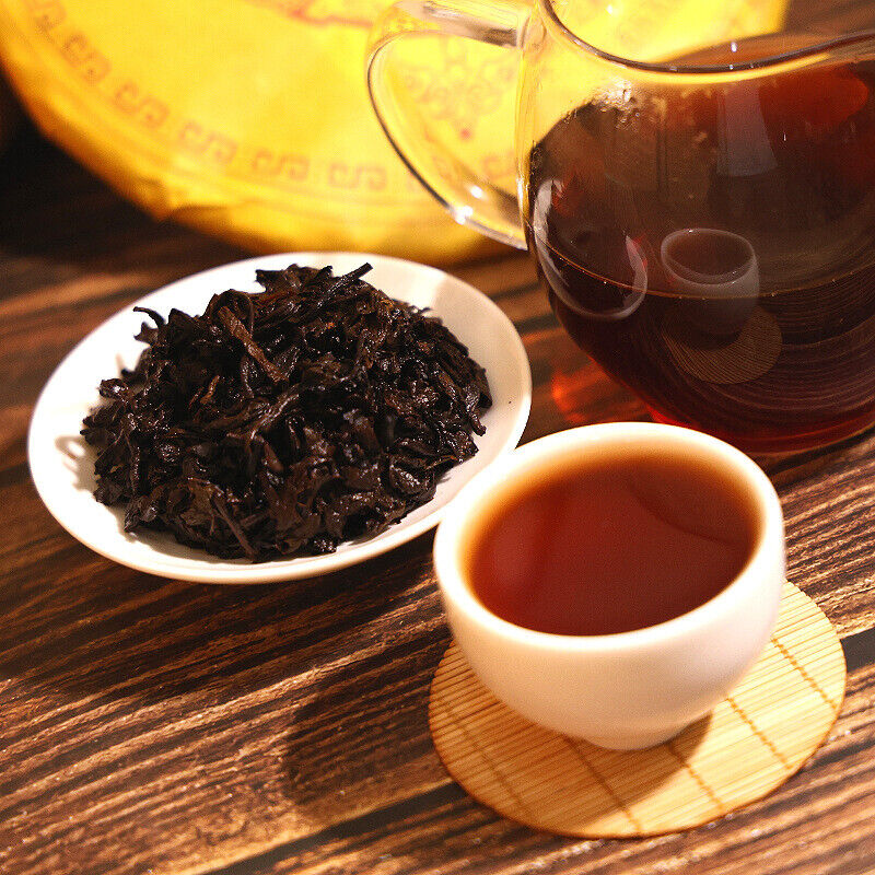 Brown Reserve Pu'er Ripe Tea Pu'er Tea Brown Mountain Qizi Tea Cake 357g