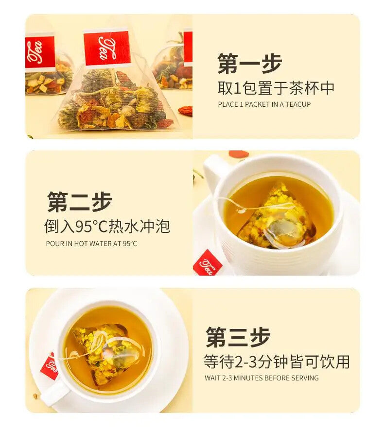 Liver Tea Formula Detox Health Tea with Chrysanthemum Cassia Seed Honeysuckle