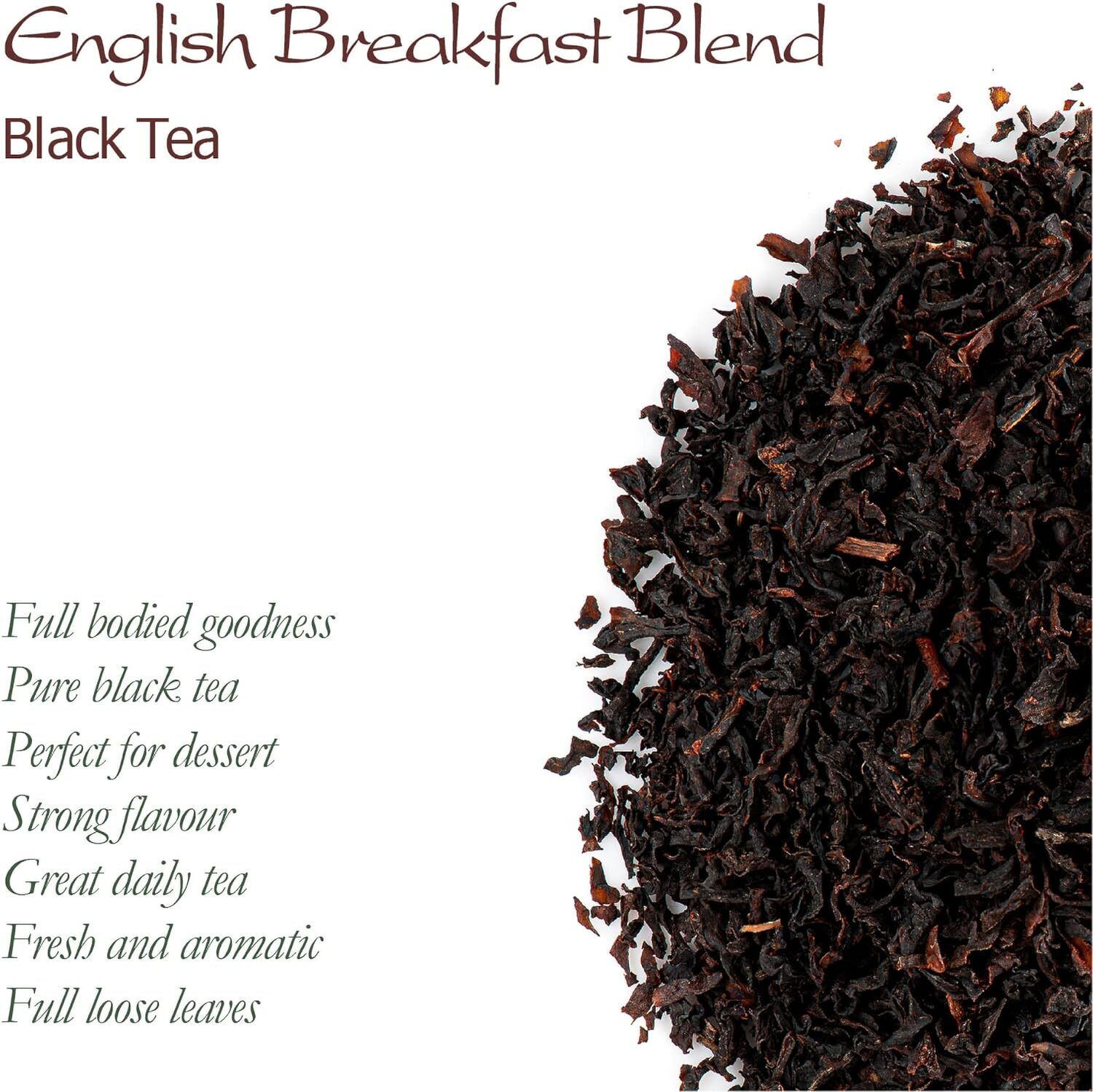 English Breakfast Loose Black Tea - Great with milk or without
