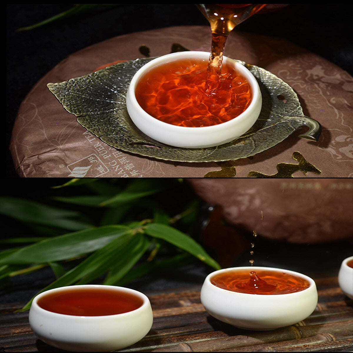 357g Yunnan Original Seven Sub-cake Pu'er Black Tea Aged Flavor Ripe Pu-Erh Tea