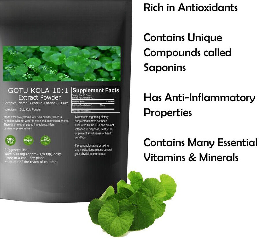 Gotu Kola Extract Powder 17.6oz Centella Asiatica