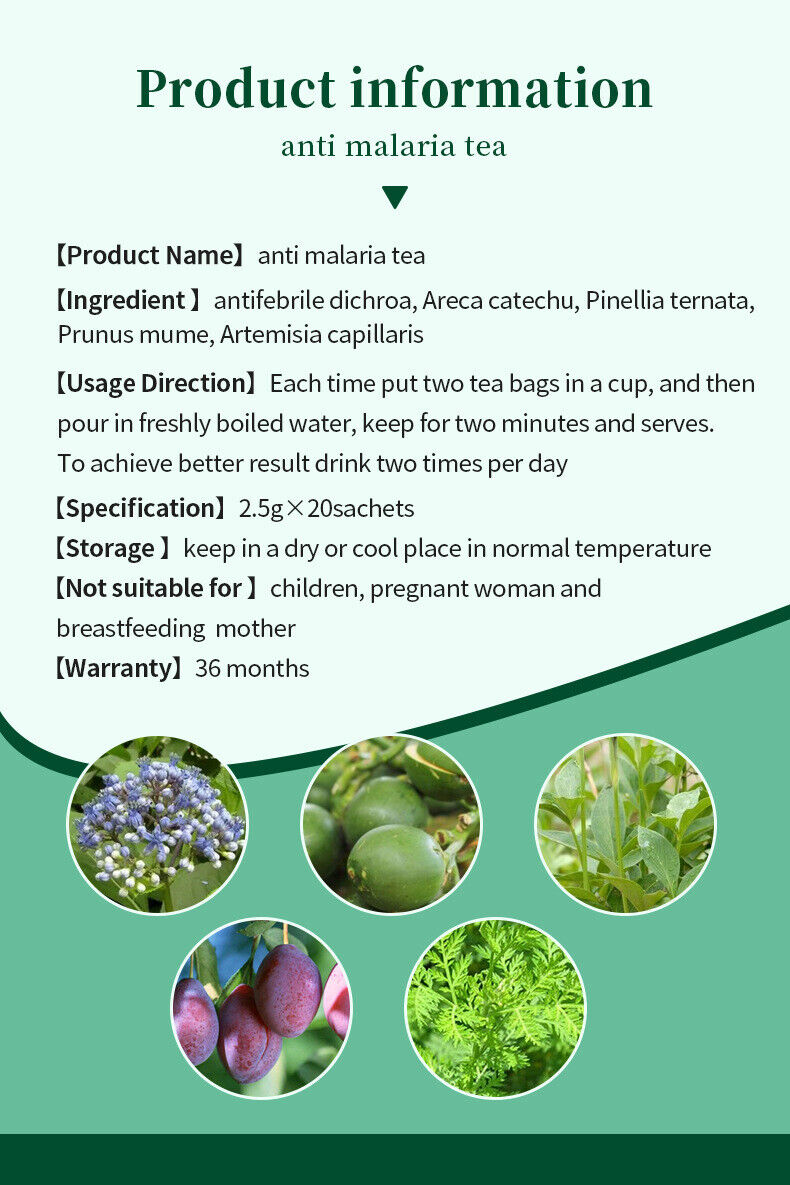Anti Malaria Tea Herbal Natural Teabags 50g
