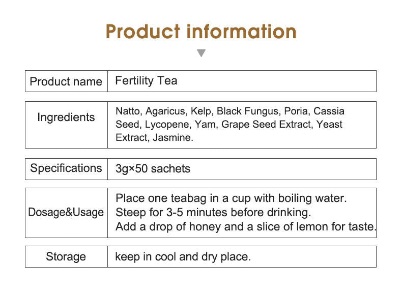 Fertility tea Womb Detox herbs Uterine supplements Female Vitality Tea