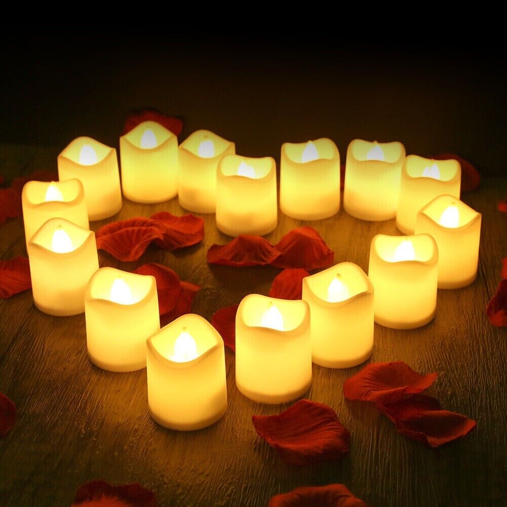 24x LED Flameless Tea Light Tealight Candle Wedding Decoration Battery Included