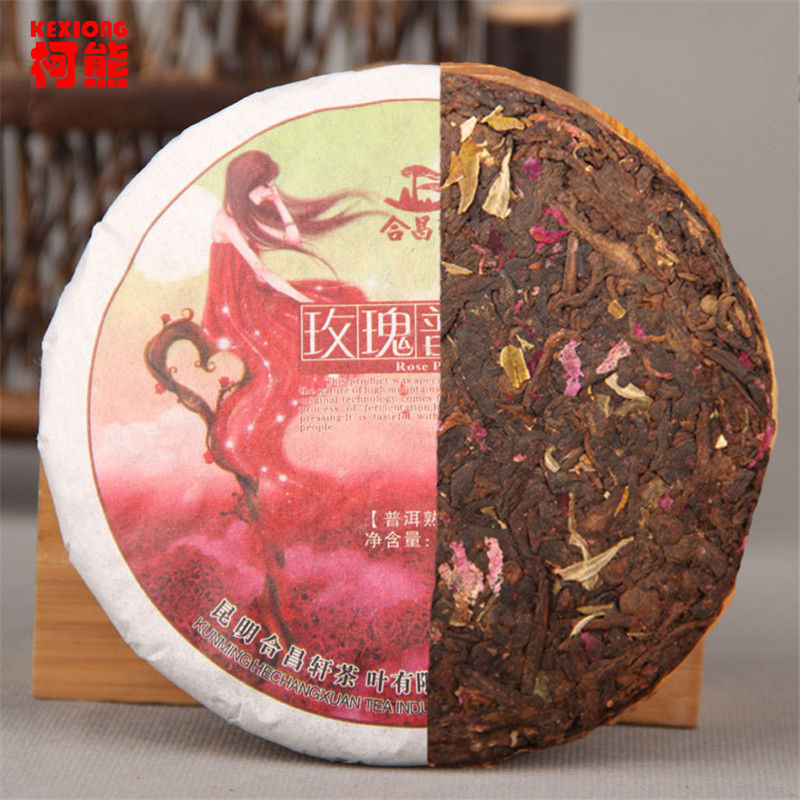 HelloYoung100g Pu-erh Tea Cooked Tea Rose Tea Flavor Tea Slimming Healthy Black Tea Green Food