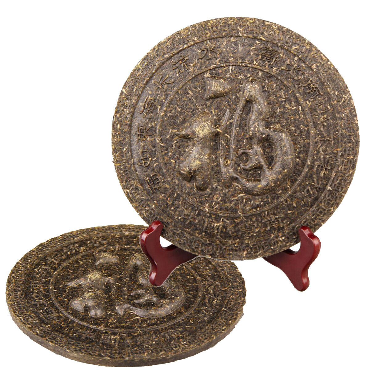 The Horse Ancient Road Gift Cha Puerh Tea Craft Natural Carving Craft Tea Cake