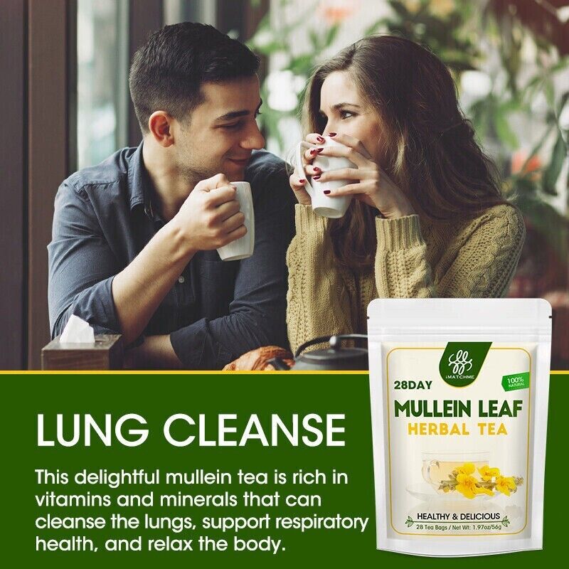 100% Natural Mullein Leaf Herbal Tea For Lung Cleansing Relief Cough Metabolism