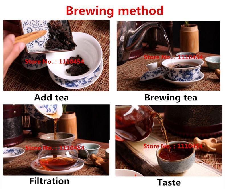 HelloYoung200g Yunnan 10 Years Old Pu-erh Classic Puerh Tea Cooked Puer Tea Shu Pu'er Brick Tea
