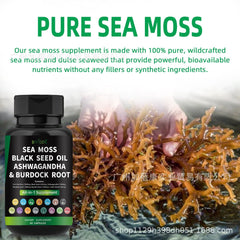 Organic Certified Sea Moss Capsules - Irish Sea Moss Bladderwrack Burdock Root